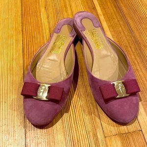 Ferragamo suede slides